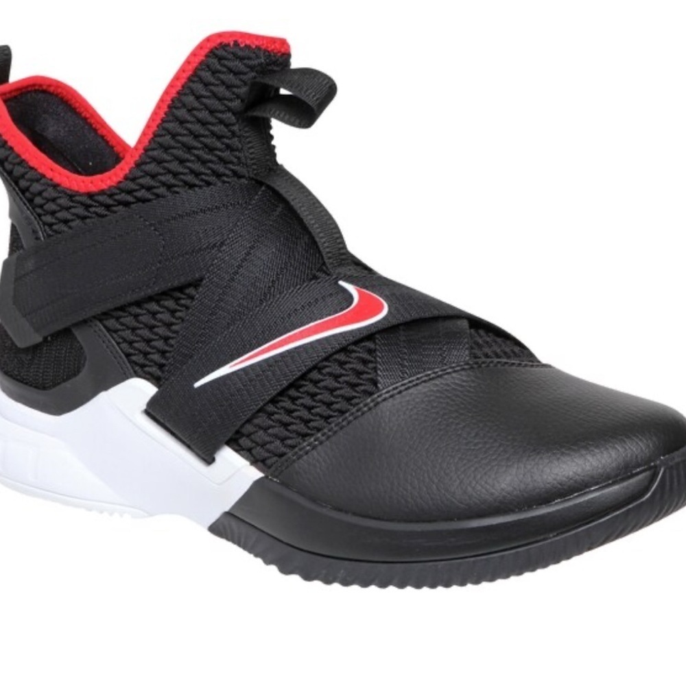 Nike Black and Red High-Top Sneakers